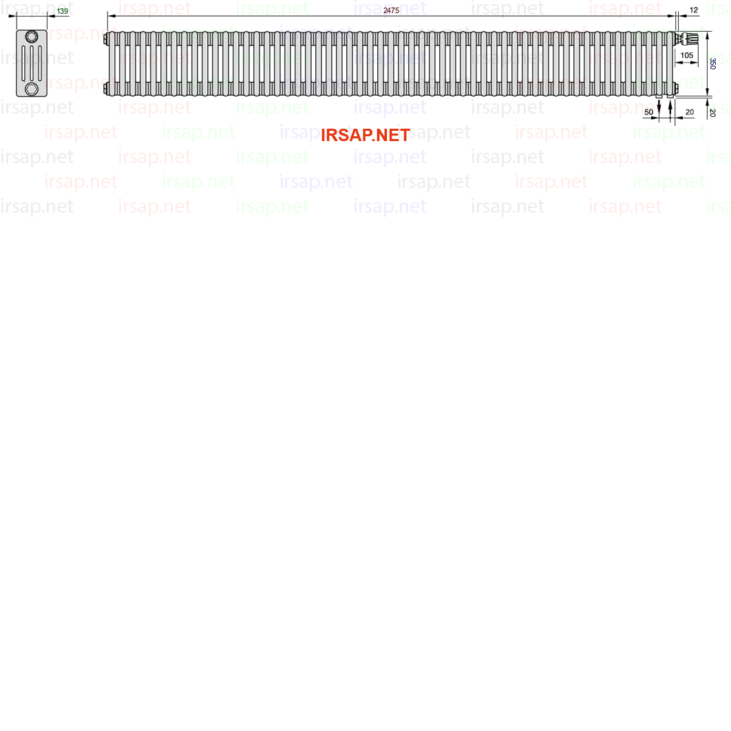 Радиатор IRSAP Tesi 40350/55 T25 CL 01